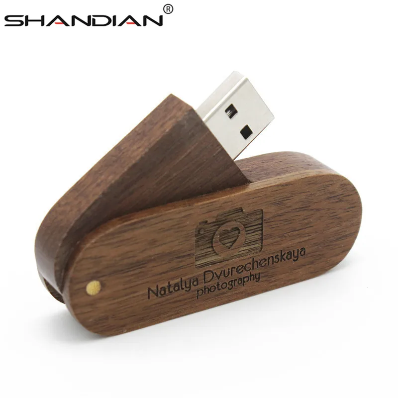 SHANDIAN 1 шт. деревянный портативный USB флеш накопитель с бесплатным логотипом