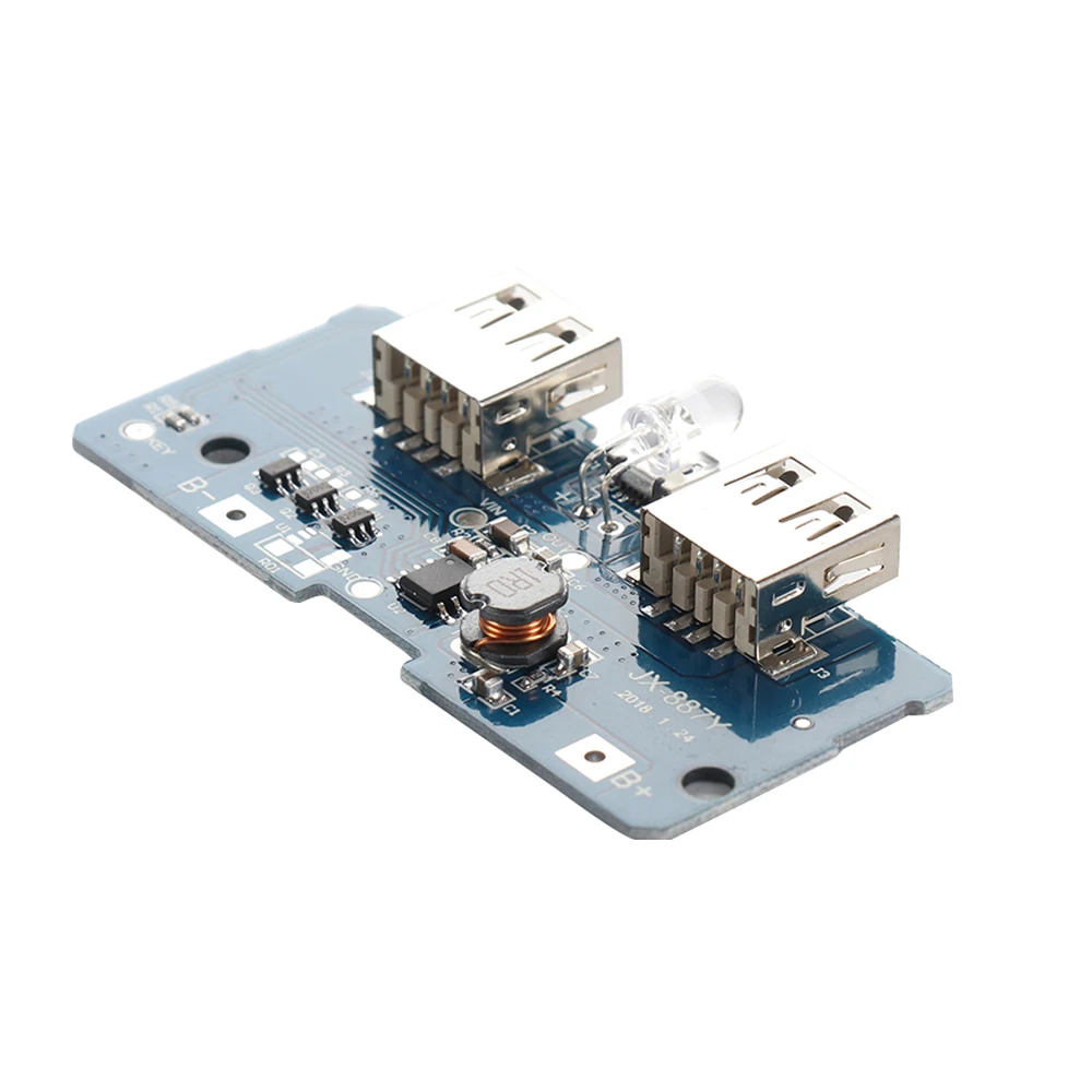 18650 Двойной Micro USB 3 7 в до 5 В 2A повышающий Мобильный Внешний аккумулятор DIY зарядное