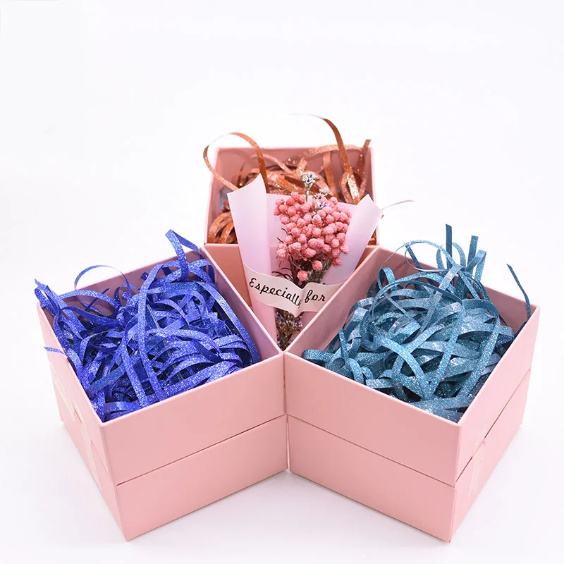 20g/50g Colorful Shredded Paper Strips Foil Raffia Tissue Gift Box Hampers Filler Wedding Shower Party Decoratio Glitter Ribbon | Дом и сад