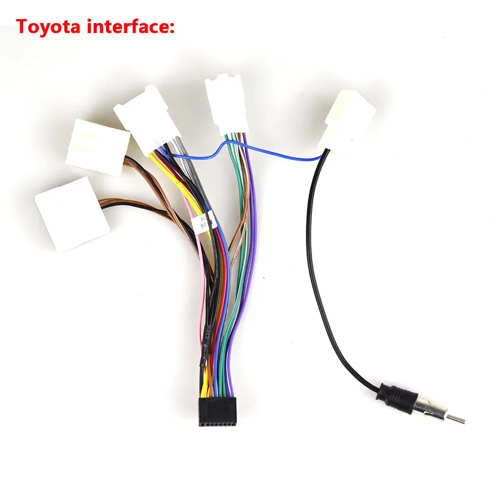 Toyota interface Podofo радиоприемник для Android кабель для принадлежностей адаптер электропроводки разъем универсальный кабель для фокуса Kia Nissian Toyota - Название цвета: Toyota interface