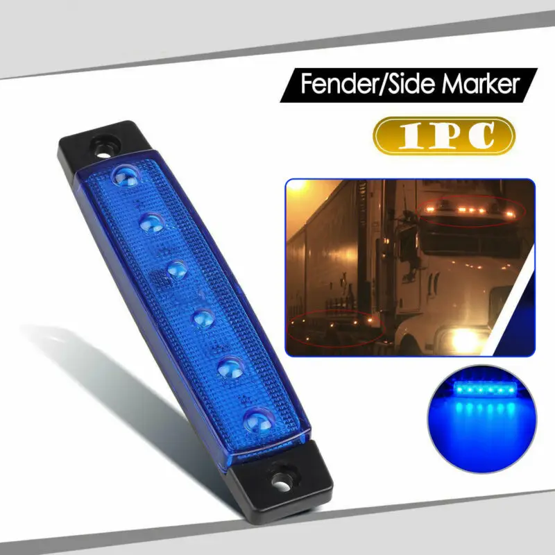 12 В постоянного тока 6 светодиодов лампы для автобусов задних фонарей боковые