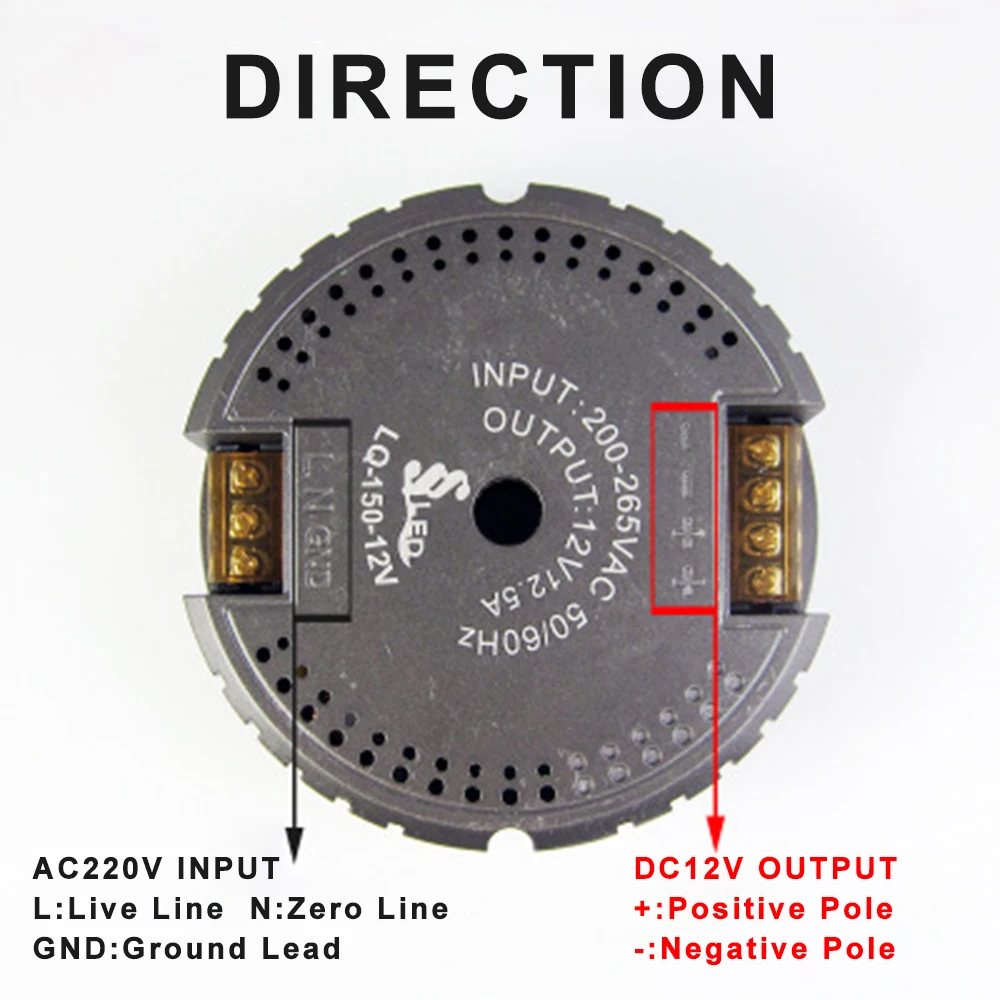 AC220V до DC12V Светодиодный драйвер постоянного напряжения 60 Вт 100 150 источник питания