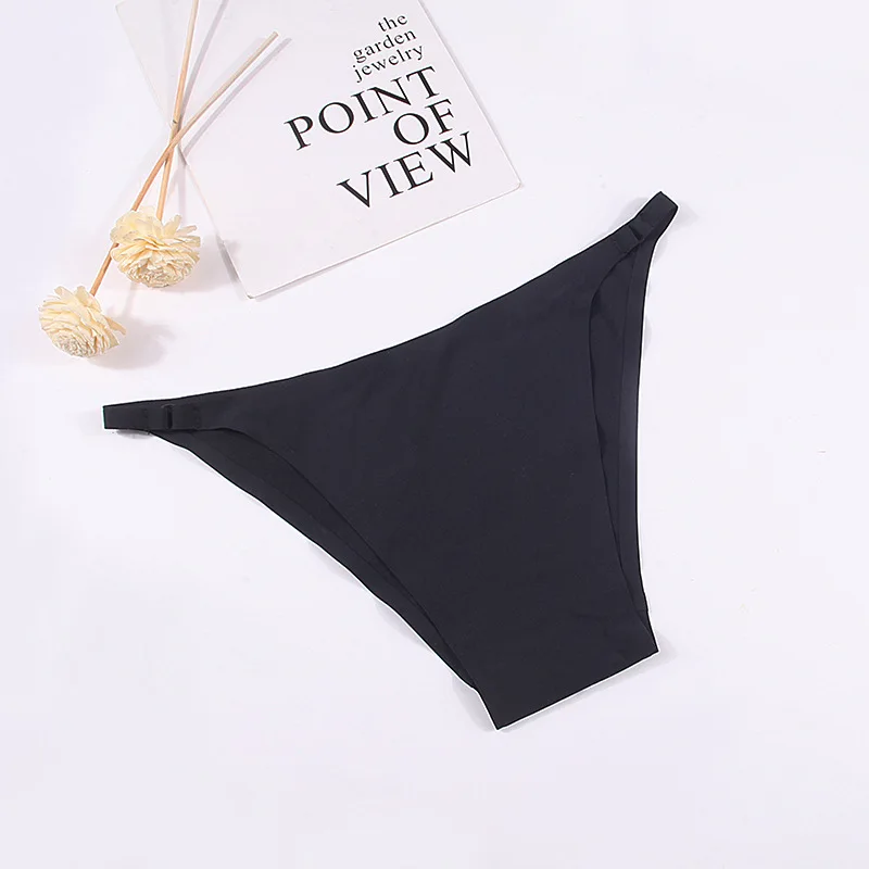 

Women 's Underwear Popular Sexy Ice Silk Close Fitting No Trace Women Ribbon Panties Nylon G- string Low-rise Solid 256