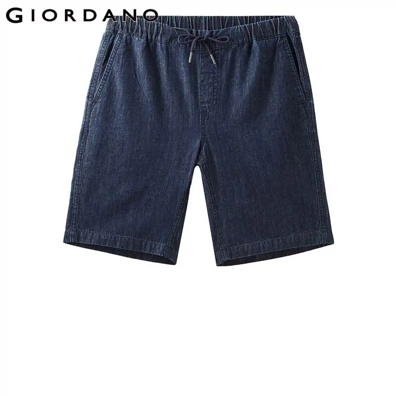 Giordano Men Shorts Elastic Waistband Thin Short Jeans Men Multi Pocket Soild Casual Pantalones Cortos Hombre 01100342