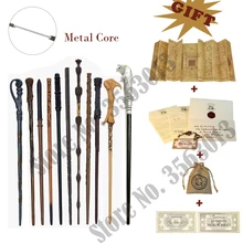 2021 New 35 Styles Original Metal Core Potters Magic Wands Multichoice Weasley Newt Cosplay Gift Collections Without Box