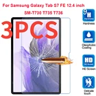 3 шт. 9H 2.5D Закаленное стекло протектор экрана для Samsung galaxy tab S7 FE SM-T730 SM-T736B 12,4 дюйма защитная пленка