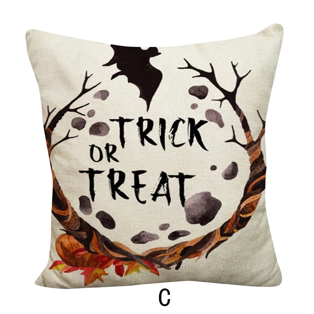 Подушка на Хэллоуин чехлы счастливая осень Yɺll хлопок лен диван автомобиль