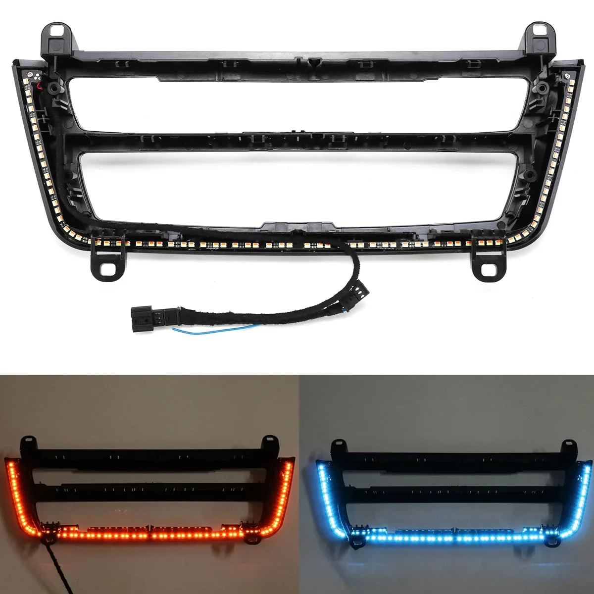 

2 Color LED Dashboard Center Console AC Panel Light Atmosphere Lamp LCI Radio Trim For BMW 3 & 4 Series F30 F31 F32 M3 M4