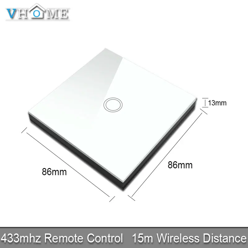 Vhome 86 Тип 433 МГц РЧ пульт дистанционного управления на стену светодиодный