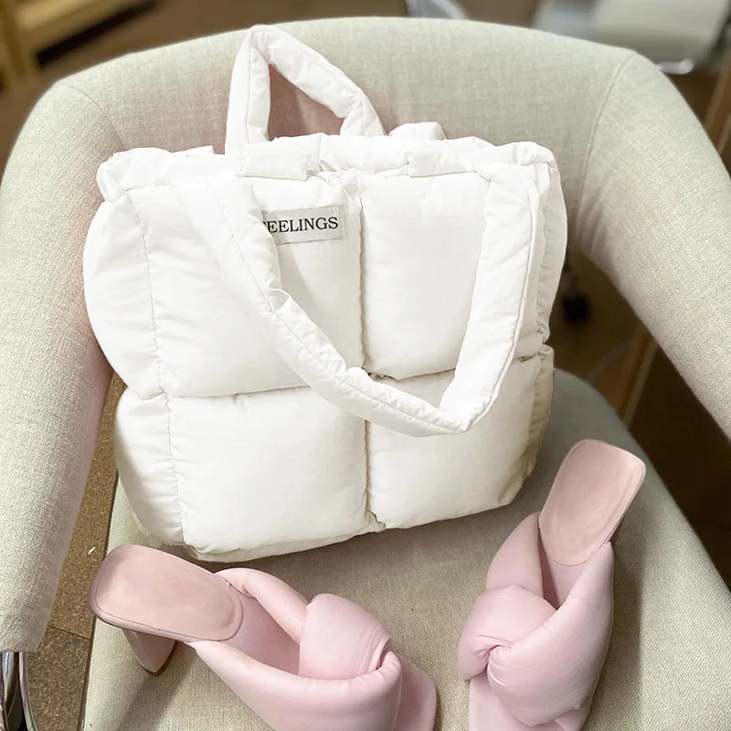 

Shoulder Bag For Women 2021 Autumn Winter New Large Capacity Handbag Cotton Clothes Tote Bag Fashion Female Sac Main Femme Bolsa