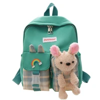 cartoon bear children school backpack canvas children backpacks kindergarten bag animal kids school bags for girls boy schoolbag