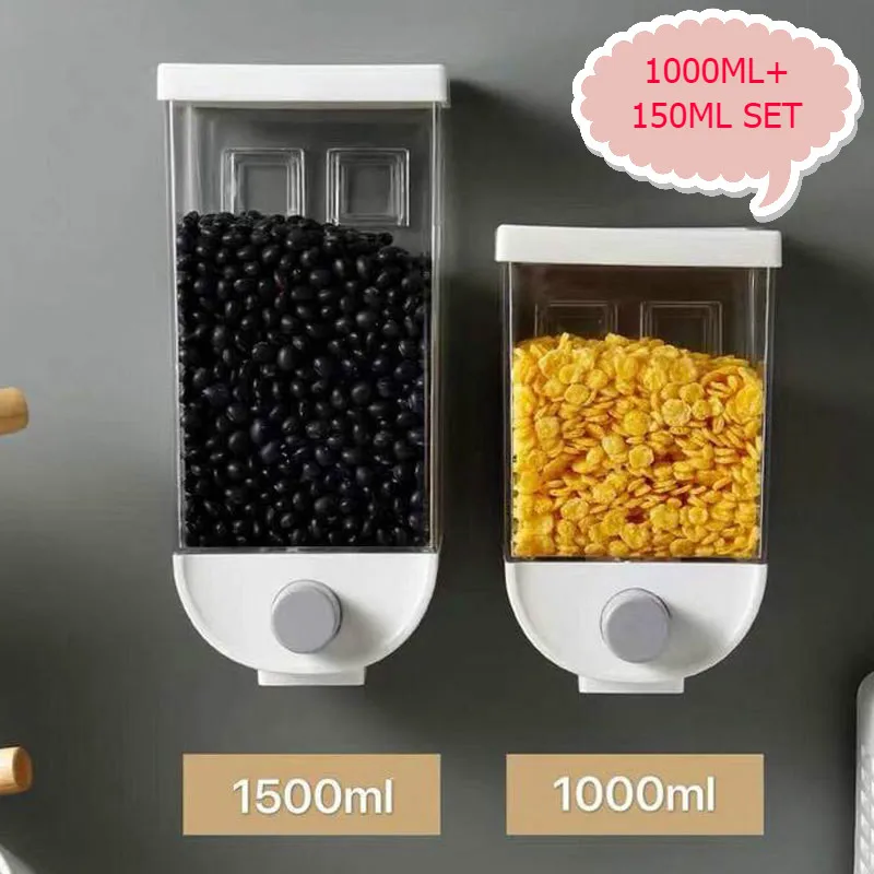Настенный дозатор для сухой еды диспенсер зерен коробка хранения зерна сыпучих