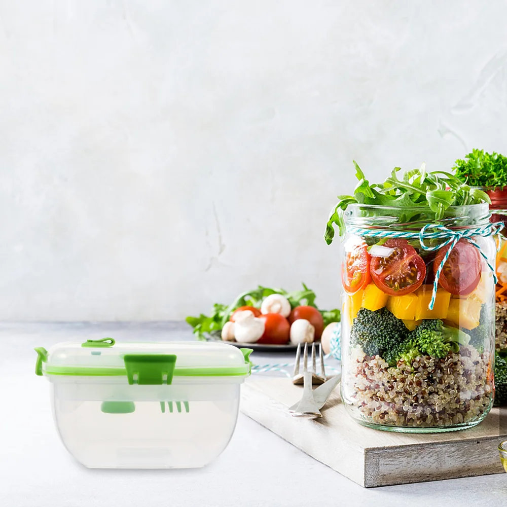 

1 Set Lunch Box Fruit Salad Box Portable Food Container Bento Box