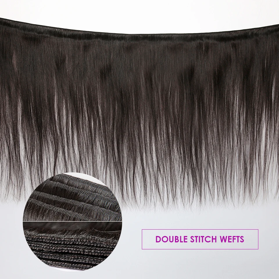 Бразильские волосы пряди прямые девственные 36 38 40 дюймов человеческие 1/2 шт для