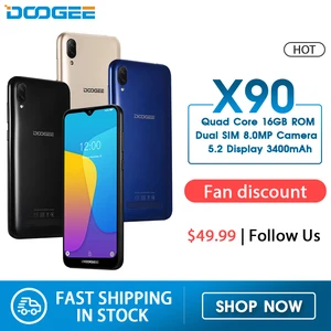 Doogee X90 смартфон с 5,5-дюймовым дисплеем, четырёхъядерным процессором MT6580AWA, ОЗУ 1 ГБ, ПЗУ 16 ГБ, 6,1 мАч, Android 3400