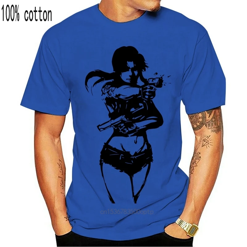 

Новая Черная Лагуна аниме Revy минималистичное искусство для мужчин (доступно для женщин) серая футболка мультяшная Футболка Мужская Унисекс...