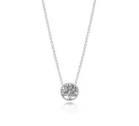 925 sterling silver tree of life with clear cubic zirconia pan necklaces for women wedding gift fine diy jewelry