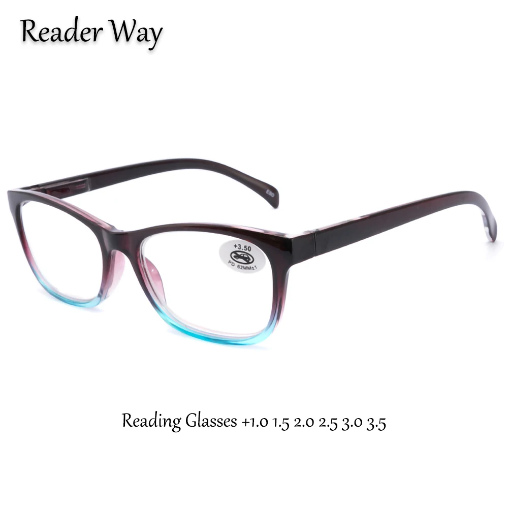 

Fashion Design Men Women Reading Glasses 1.0 1.5 2.0 2.5 3.0 3.5 Reader Eyewear Gradient Ramp Frame Presbyopic Eyeglasses Unisex