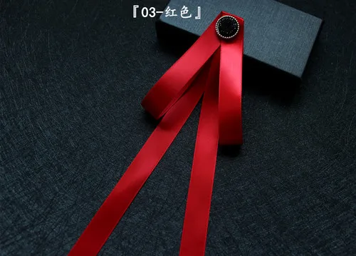 i-Remiel New Fashion Rhinestone School Uniform Bow Tie for Girl Boy Dress Bowtie Lapel Pin Badge Shirt Collar Accessories - Цвет: Red