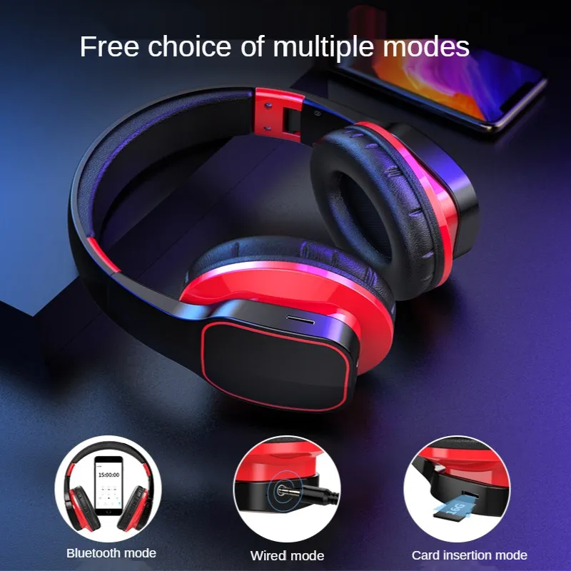 new arrival fone bluetooth earphones gaming wireless headset support aux tf card sport headphones for huawei xiaomi earbuds free global shipping