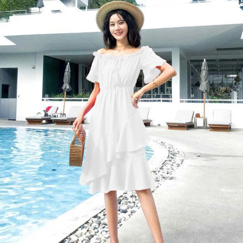 Женское винтажное платье миди желтое элегантное праздничное 4 цветов в Корейском