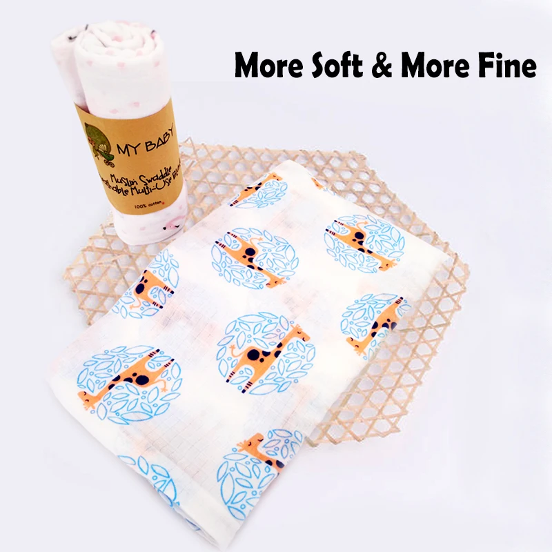 Deer 1 шт., муслин, хлопок, детские пеленки, мягкие одеяла для новорожденных, для ванны, марля, Детская накидка, спальный мешок, чехол для коляски, игровой коврик, Детская ванна - Цвет: Deer