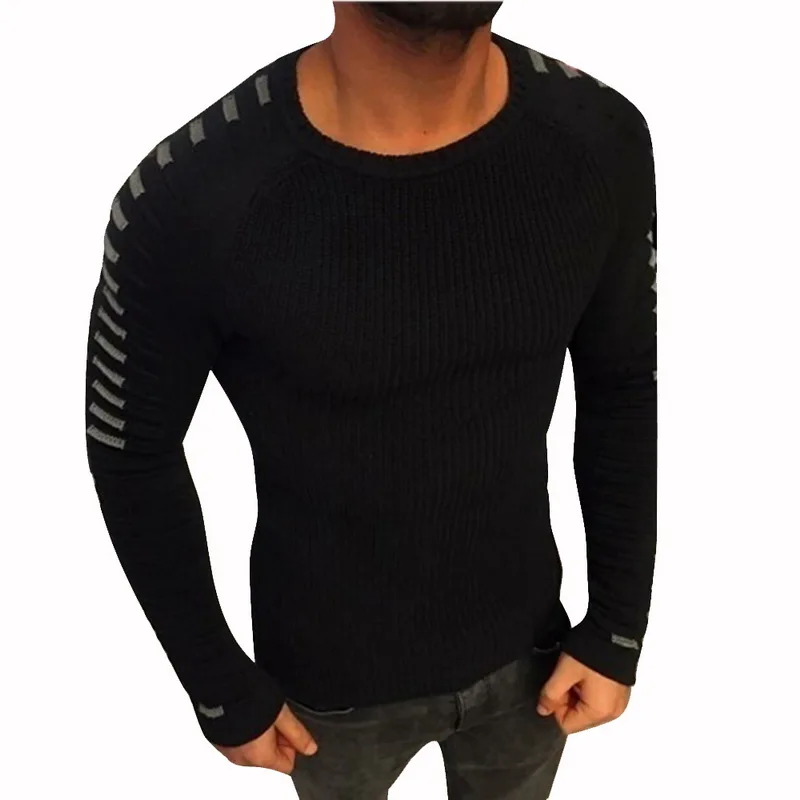 2020 новый осенний мужской свитер с длинным рукавом и О-образным вырезом Модный