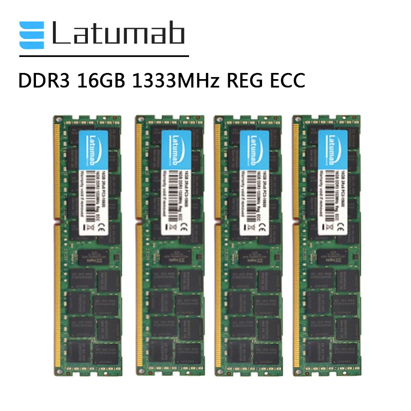 Серверная память Latumab DDR3 16 ГБ 32 64 1333 МГц регистровая с ECC PC3-10600 240 контактов