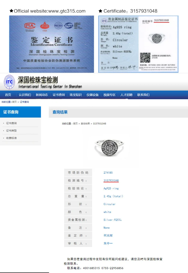 

ZEMIOR Genuine Sterling Silver 925 Jewelry Rings For Women Trendy Round Cubic Zirconia Vintage Ring Birthday To Girlfriend