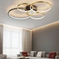 post modern chandelier led retro black gold classical decoration salon ceiling lamp for living room bedroom interior lighting