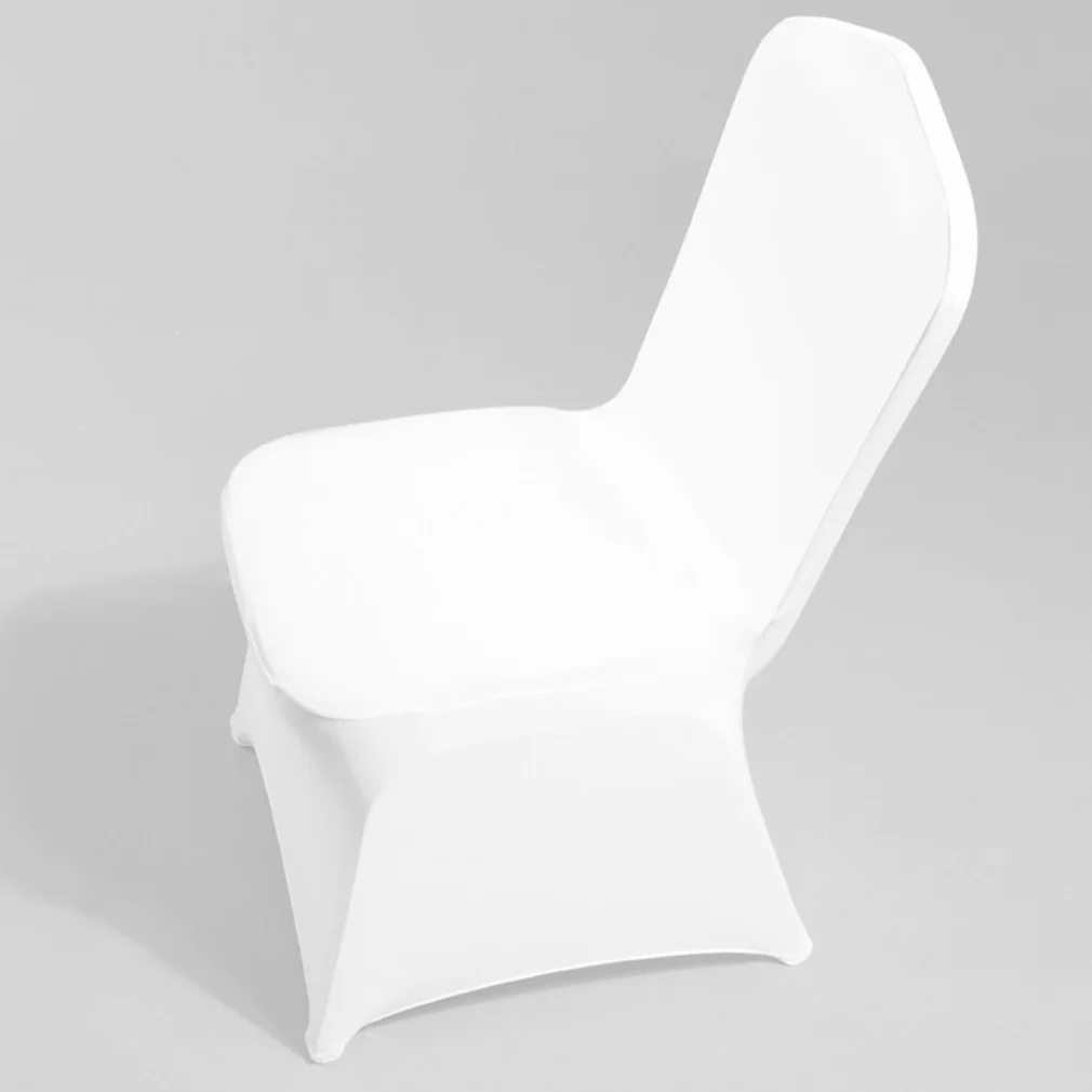 50 100 шт. эластичные универсальные белые чехлы на свадебные стулья из спандекса