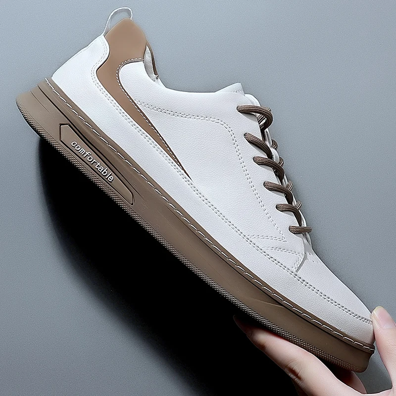 spesifikasi Sneakers Kasual Baru Untuk Pria Sepatu Kulit Nyaman Sepatu Jalan Pria Pemakaian Keras Sepatu Kasual Populer Dewasa