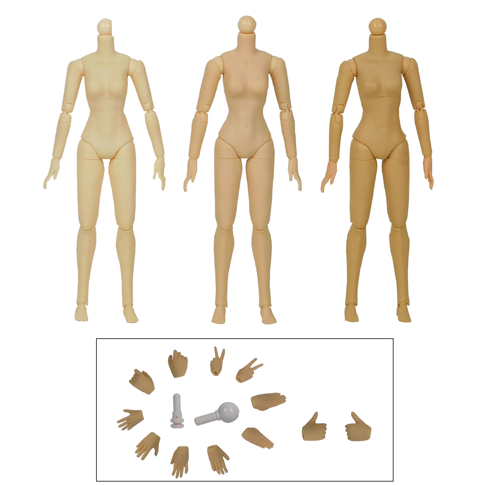 

1/6 Scale 12 inch Super Flexible Skeleton Seamless Action Figure Full Set