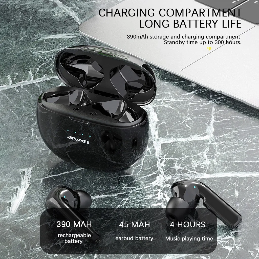 

TWS-Наушники Awei T15 с поддержкой Bluetooth и сенсорным управлением