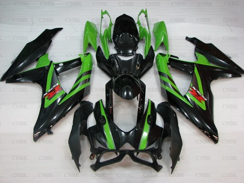 Наборы тела для Suzuki GSXR600 2010 обтекатель мотоцикла GSX R 750 2008 K8 зеленый черный|Полные