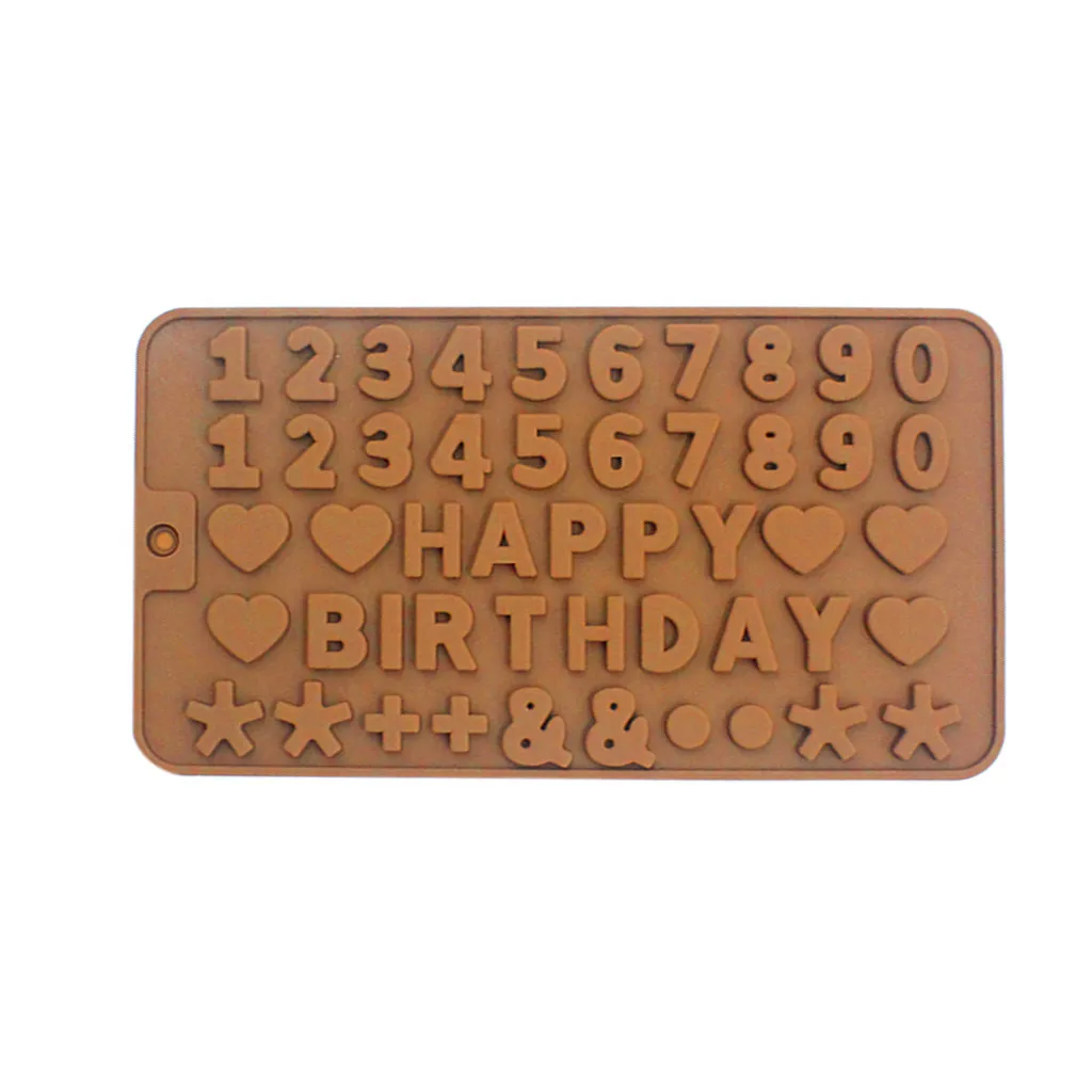 Цифровая силиконовая форма алфавита принадлежности для выпечки на день рождения