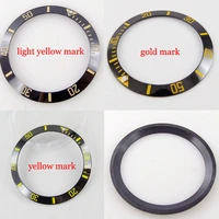 38mm30 6mm yellowgoldmark slope black watch bezel insert ceramic fit 40mm case