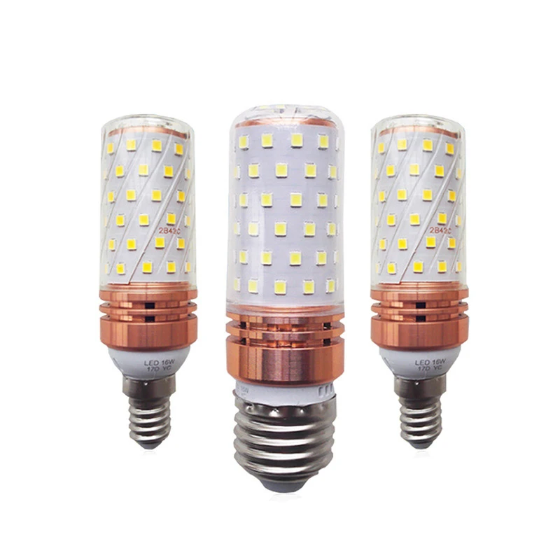 1 шт. светодиодная лампочка Кукуруза E27 E14 SMD 2835 12 Вт 16 220 В светодиодный светильник