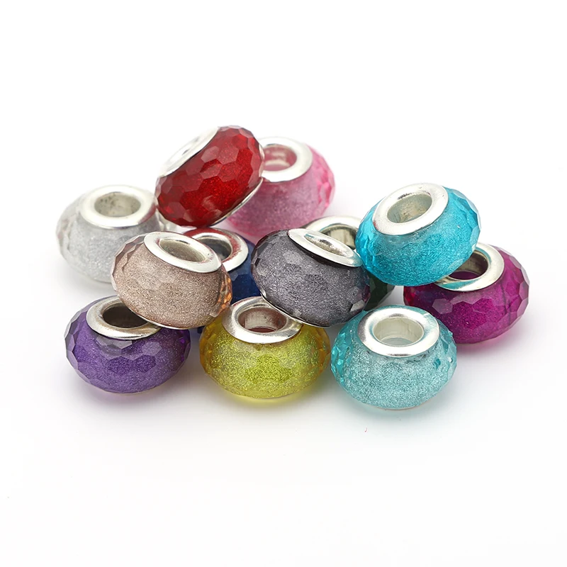 Блестящие бусины с диаметром отверстия 4 мм 10 шт./лот дизайнерские для украшения