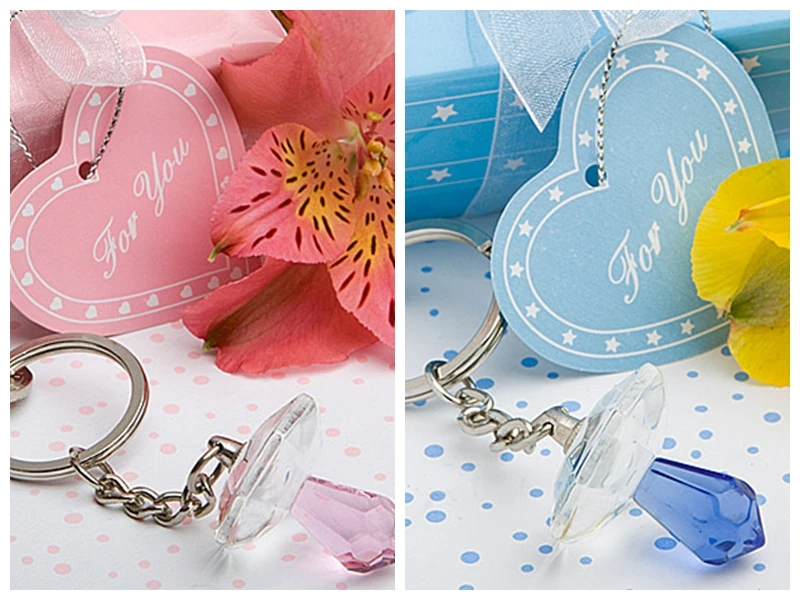 (5 шт./партия) Детский подарок на день рождения сувениры Хрустальная соска брелок