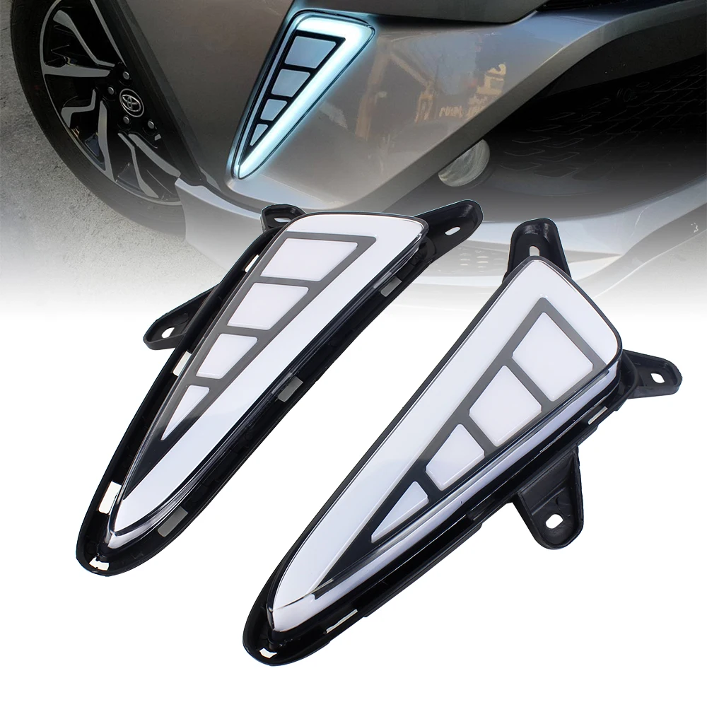 2 шт. светодиодный дневные ходовые огни поворота мигает желтый сигнальный