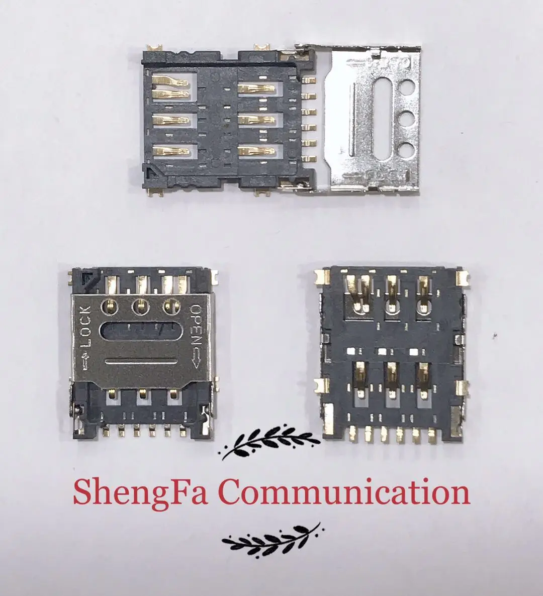 10 шт./Оригинальный коннектор разъема карты Nano Micro SIM Flip Bar 6pin Patch Type Slot Tray Holder Adapter Motherboard on.