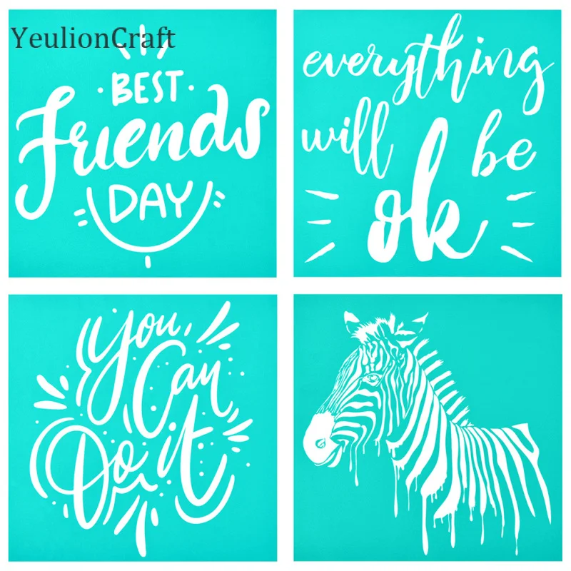 Самоклеящиеся трафареты для трафаретов Chzimade Best Friends Day футболок сумок домашнего