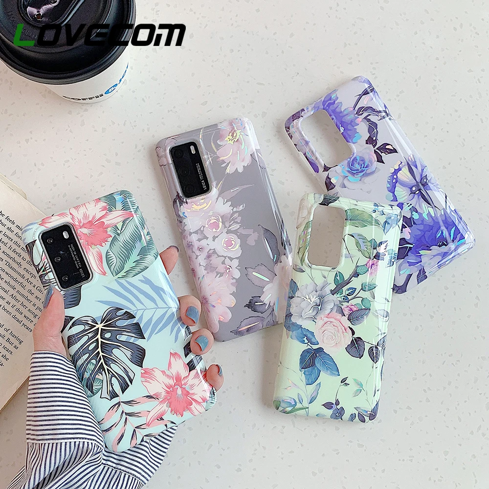 Лазерный цветной чехол для телефона Huawei P20 P30 P40 Lite Pro Mate 20 30 мягкий IMD|Бамперы| |