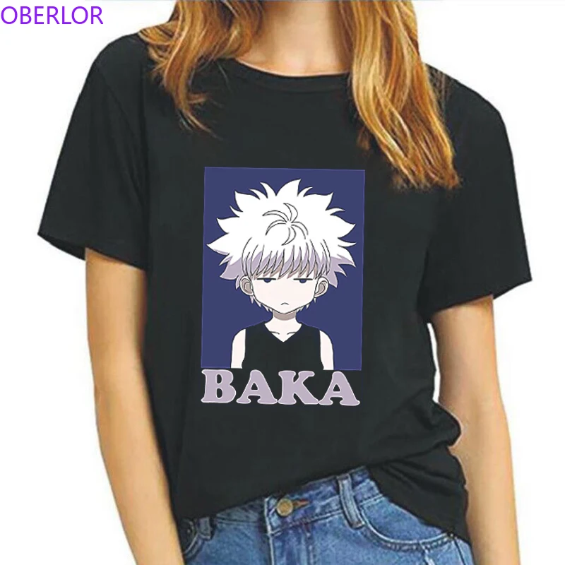 

Футболка Hunter X Hunter Killua Baka женская с коротким рукавом и круглым вырезом