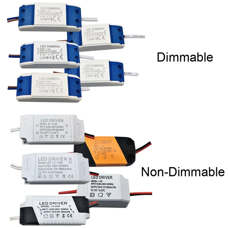 Светодиодный драйвер адаптер с регулируемой яркостью/не от 1 до 3 4 7 8 12 25 36 Вт Вход