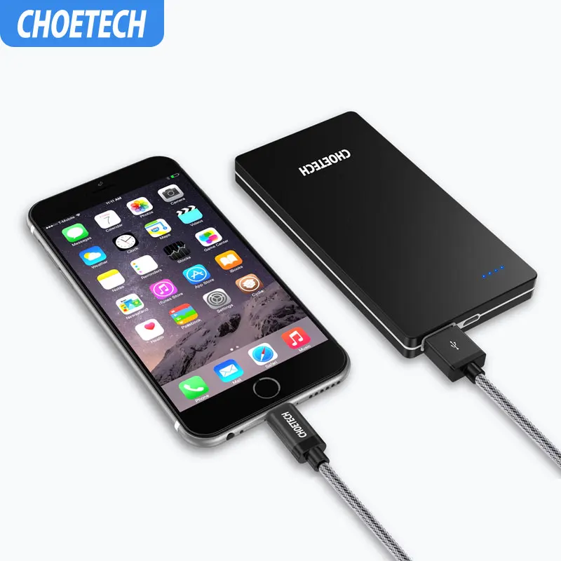 CHOETECH power 10000 мА ч банк для Samsung Galaxy S8 внешняя батарея портативное зарядное