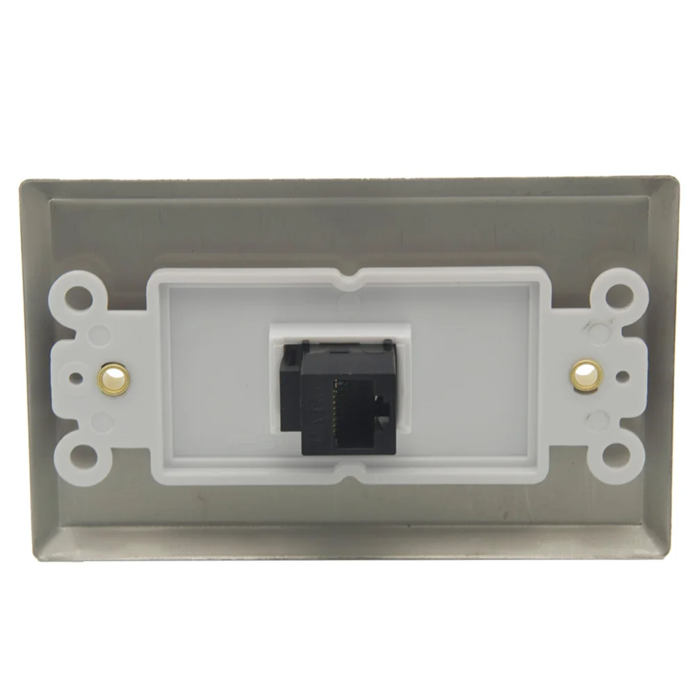 1 комплект настенная пластина из нержавеющей стали с портом CAT6 RJ45 типа Мама