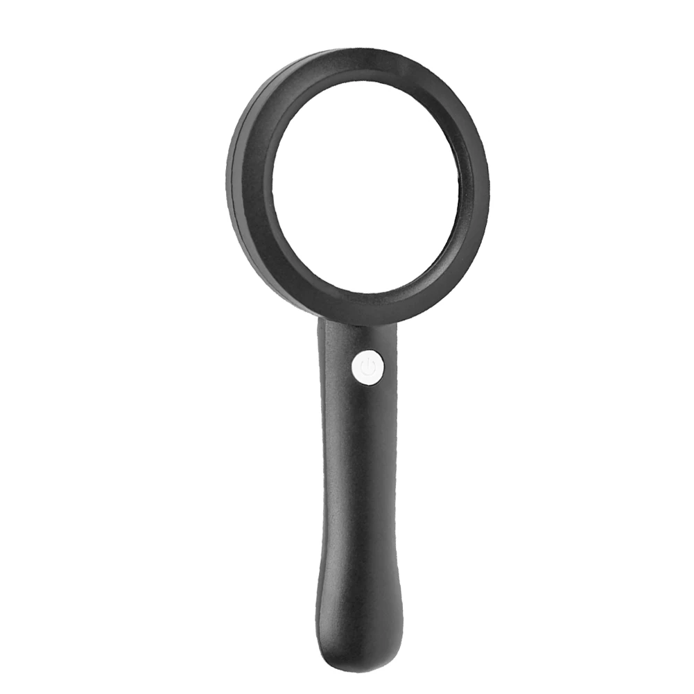 

6X Handheld Rechargeable LED Lights Magnifier Electronic Magnifying Glass for Seniors loupe Jewelry Repair Tool With LED