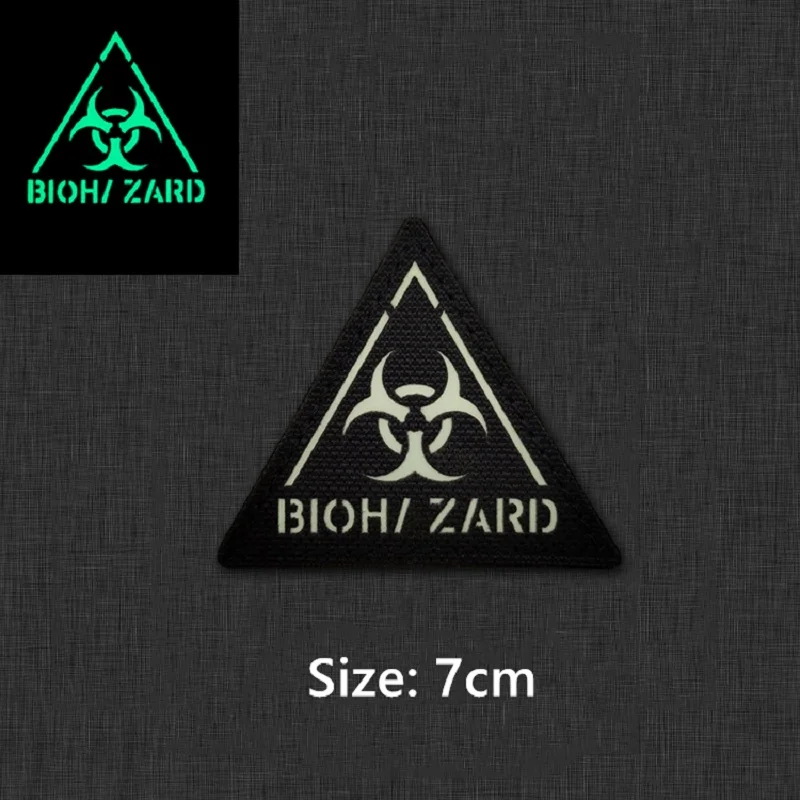 Треугольная противогаз светящаяся заплатка на липучке нейлоновая тактическая